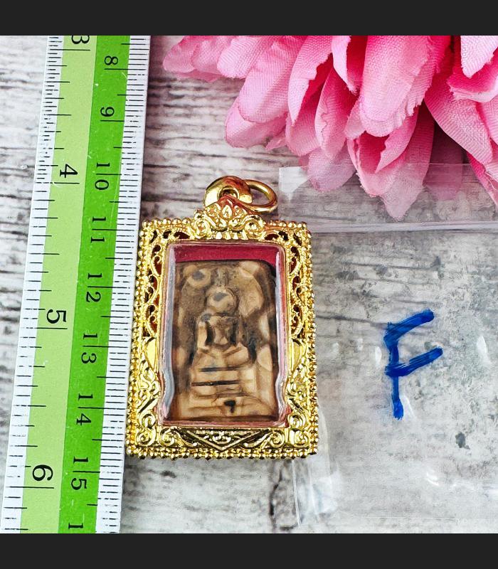 HinPhraTad SamRoiYod Somdej Buddha Sarira Relic Dot Stone Luck Thai Amulet 17308
